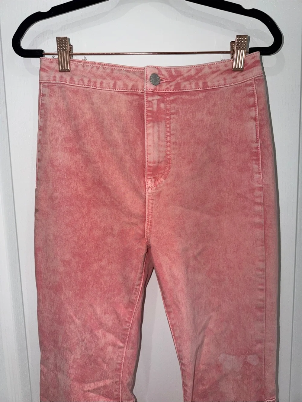 NWOT Free People We The Free Float On Flare Jeans Womens Size 27 Prairie Pink